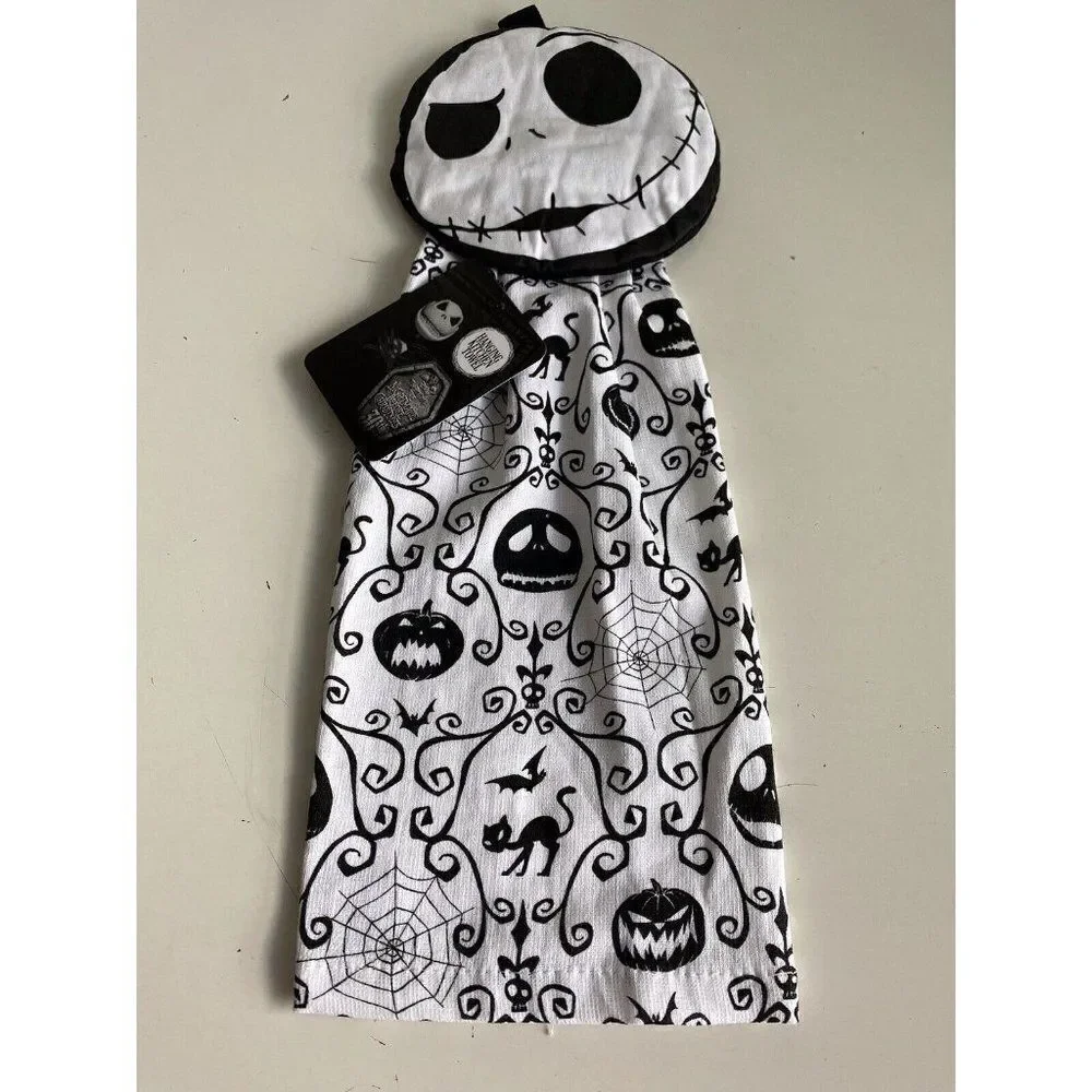 Disney Jack Skellington Nightmare Before‎ Christmas Kitchen Hanging Towel NEW